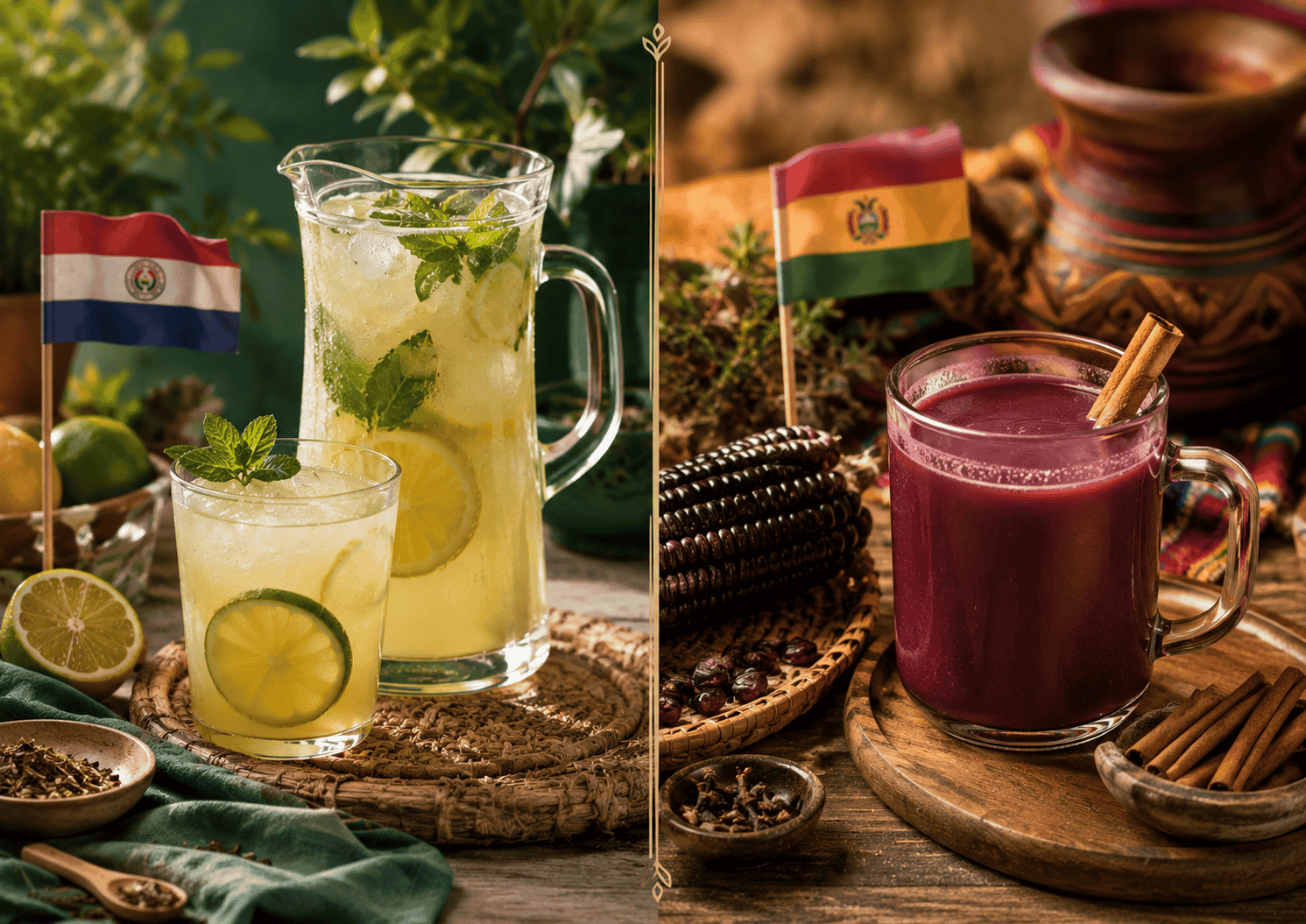 Bebidas e inspiración de distintos países